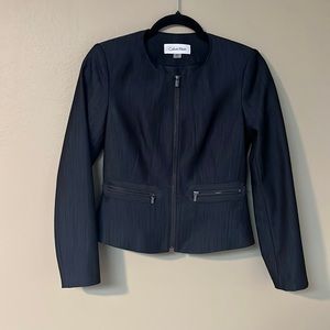 Dark blue with black zippers Calvin Klein jacket